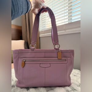Coach Lavender Leather Tote